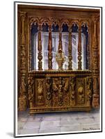 Henry II Carved Coffer or Bahut and Oak Screen of the Same French Period, 1910-Edwin Foley-Mounted Giclee Print