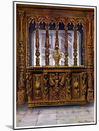 Henry II Carved Coffer or Bahut and Oak Screen of the Same French Period, 1910-Edwin Foley-Mounted Giclee Print