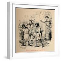 'Henry II. dismissing the Foreign Barons', c1860, (c1860)-John Leech-Framed Giclee Print