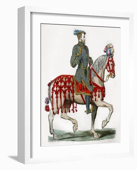 Henry II of France, as Captain of the Light Cavalry, 16th Century (1882-188)-Chevignard Chevignard-Framed Giclee Print