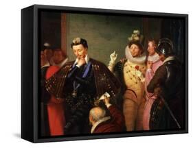 Henry III, 1551-89 King of France, Pushing Body of Duc de Guise-Charles-Barthélémy-Jean Durupt-Framed Stretched Canvas