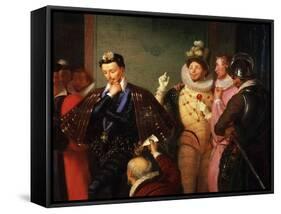 Henry III, 1551-89 King of France, Pushing Body of Duc de Guise-Charles-Barthélémy-Jean Durupt-Framed Stretched Canvas