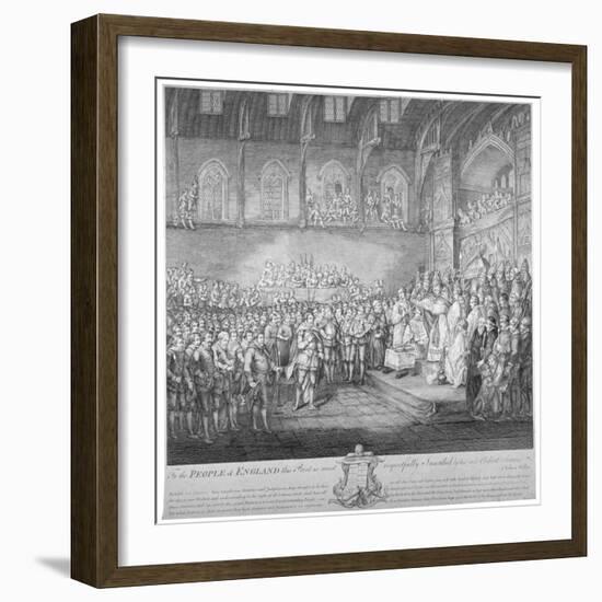 Henry III Renewing and Confirming the Magna Carta, Westminster Hall, London, 13th Century-John Miller-Framed Giclee Print