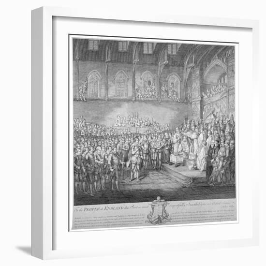 Henry III Renewing and Confirming the Magna Carta, Westminster Hall, London, 13th Century-John Miller-Framed Giclee Print