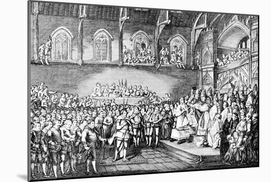 Henry III Renewing the Magna Carta in 1253-null-Mounted Giclee Print