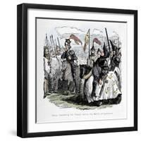 'Henry inspecting his Troops before the Battle of Agincourt', c1860, (c1860)-John Leech-Framed Giclee Print