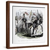 'Henry inspecting his Troops before the Battle of Agincourt', c1860, (c1860)-John Leech-Framed Giclee Print