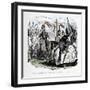 'Henry inspecting his Troops before the Battle of Agincourt', c1860, (c1860)-John Leech-Framed Giclee Print