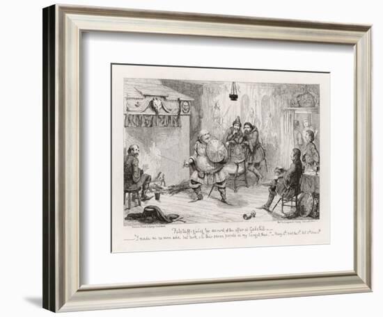 Henry IV, Act II Scene Iv: Falstaff Giving His Account of the Affair at Gadshill-George Cruikshank-Framed Art Print