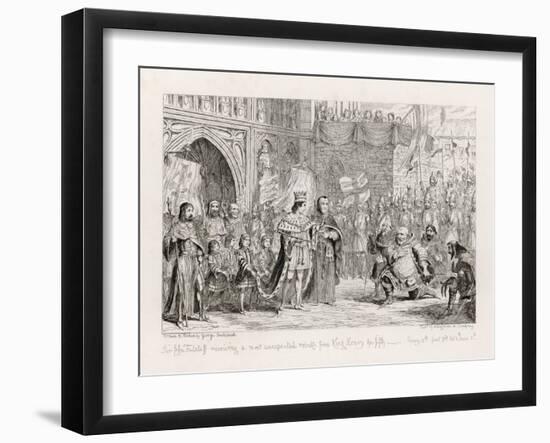 Henry IV, Act V Scene V: Sir John Falstaff Receiving a Most Unexpected Rebuke from King Henry V-George Cruikshank-Framed Art Print