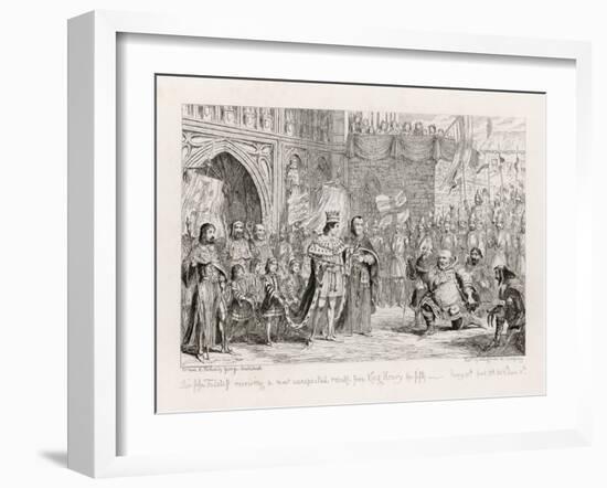 Henry IV, Act V Scene V: Sir John Falstaff Receiving a Most Unexpected Rebuke from King Henry V-George Cruikshank-Framed Art Print