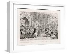 Henry IV, Act V Scene V: Sir John Falstaff Receiving a Most Unexpected Rebuke from King Henry V-George Cruikshank-Framed Art Print
