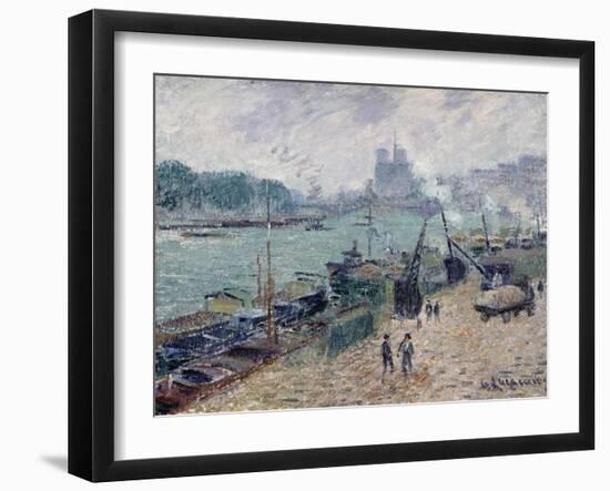 Henry IV Bridge, Paris, c.1918-Gustave Loiseau-Framed Giclee Print