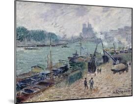 Henry IV Bridge, Paris, c.1918-Gustave Loiseau-Mounted Giclee Print