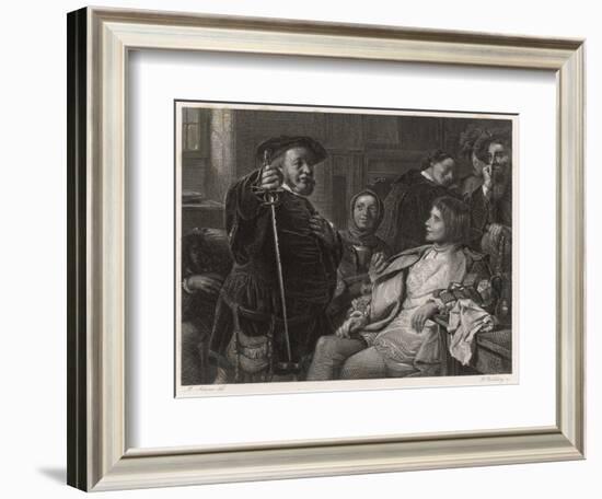 Henry IV, Falstaff and Prince Hal-M. Adamo-Framed Art Print