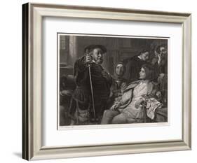 Henry IV, Falstaff and Prince Hal-M. Adamo-Framed Art Print