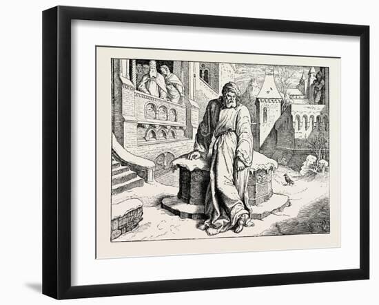 Henry IV, in the Courtyard of the Pope at Canossa-null-Framed Giclee Print