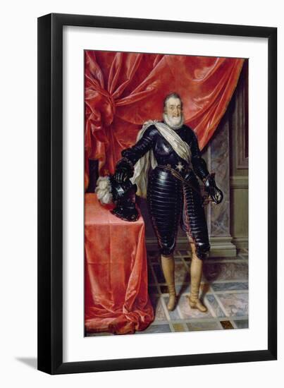 Henry Iv, King of France, in Armour, c.1610-Frans II Pourbus-Framed Giclee Print