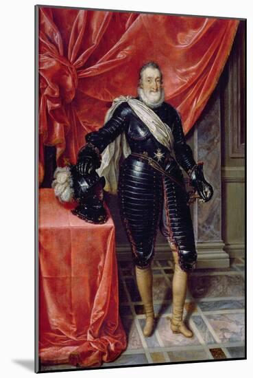 Henry Iv, King of France, in Armour, c.1610-Frans II Pourbus-Mounted Giclee Print