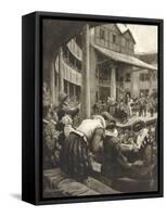 Henry IV, Masked Ladies in the "Pit" Watching a Performance of Shakespeare's Henry IV-null-Framed Stretched Canvas