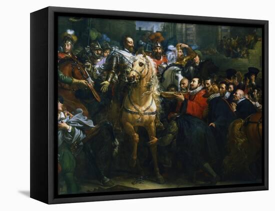 Henry IV of France Entering Paris, 22 March 1594-null-Framed Stretched Canvas