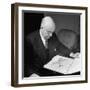 Henry J. Kaiser, Looking at Photographs of Airplanes-Myron Davis-Framed Photographic Print