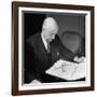 Henry J. Kaiser, Looking at Photographs of Airplanes-Myron Davis-Framed Photographic Print