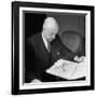 Henry J. Kaiser, Looking at Photographs of Airplanes-Myron Davis-Framed Photographic Print