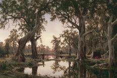 Evening Shadows, Backwater of the Murray, South Australia, 1880-Henry James Johnstone-Laminated Giclee Print