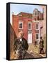 Henry James Standing Outside Lamb House in Sussex-Green-Framed Stretched Canvas