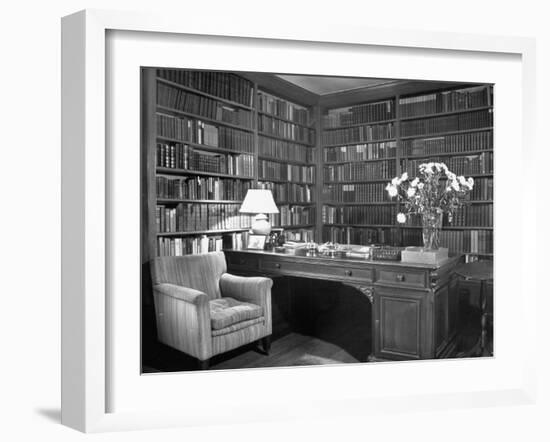 Henry James' Study with Books Lining the Walls-null-Framed Photographic Print