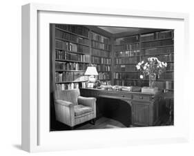 Henry James' Study with Books Lining the Walls-null-Framed Photographic Print