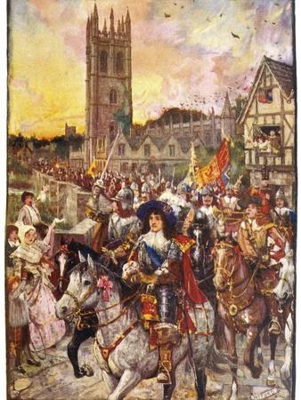 Prince Rupert and His Troops March Confidently Through Oxford