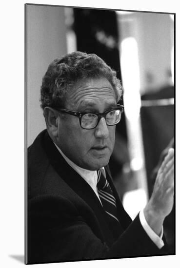 Henry Kissinger Following Assassination in Beirut of Ambassador Francis Meloy, 1976-null-Mounted Photo