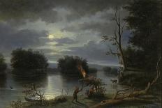 American Indians Stag Hunting by Night, Mississippi, 1863-Henry Lewis-Laminated Giclee Print
