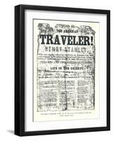 Henry M.Stanley, Handbill from Lecture Tour in America-null-Framed Giclee Print