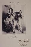 Code Civil Illustre, Article 213, the Husband Shall Protect His Wife-Henry Monnier-Mounted Giclee Print