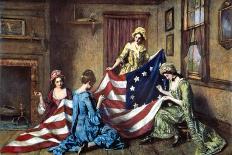Birth of the Flag-Henry Mosler-Framed Stretched Canvas