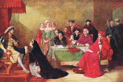The Trial of Queen Catherine, Illustration from 'Hutchinson's History of the Nations', c.1910