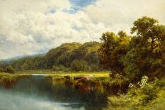 A Wooded River Landscape with Cattle-Henry Parker-Giclee Print