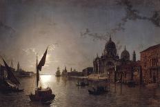 Moonlit View of the Bacino Di San Marco, Venice, with the Doge's Palace-Henry Pether-Giclee Print