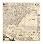 America Septentrionalis A Map of the British Empire in America, c.1733-Henry Popple-Mounted Art Print