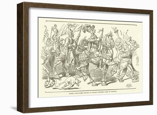 Henry, Proclaimed Regent of France, Entered Paris in Triumph-null-Framed Giclee Print