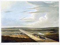 Train Crossing Chat Moss, Lancashire, 1831-Henry Pyall-Giclee Print