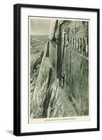 Henry Rawlinson Copies the Rock Inscription-null-Framed Art Print