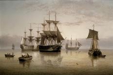 Sailing Ships Off the Coast at Tynemouth-Henry Redmore-Giclee Print