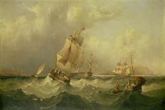 Sailing Ships Off the Coast at Tynemouth-Henry Redmore-Laminated Giclee Print