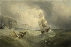 Shipping off the Coast in a Stormy Sea, 1874 (Oil on Canvas)-Henry Redmore-Giclee Print