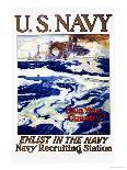 U.S. Navy WWI Recruitment Poster-Henry Reuterdahl-Framed Giclee Print