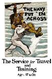 The Navy Put 'Em Across, c.1918-Henry Reuterdahl-Mounted Art Print